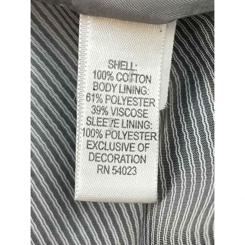 Banana Republic Blazer Men 44R Gray Heathered 100% Cotton 2-Button Single Breast